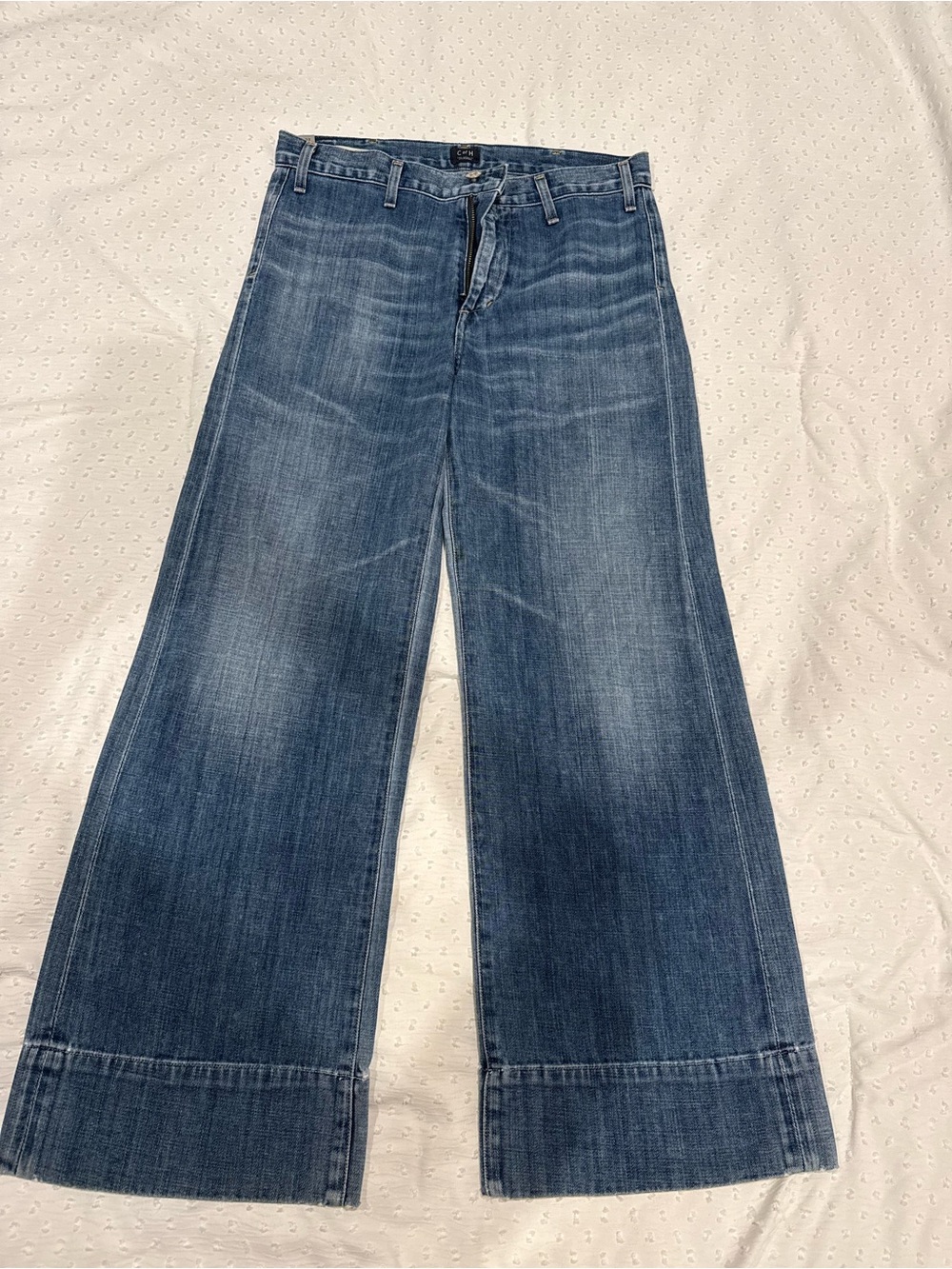 Citizens of Humanity Wide Leg Blue Denim Jeans